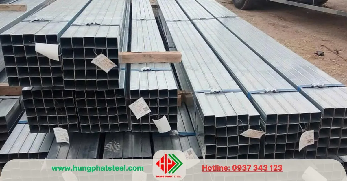Thép hộp mạ kẽm 80x80