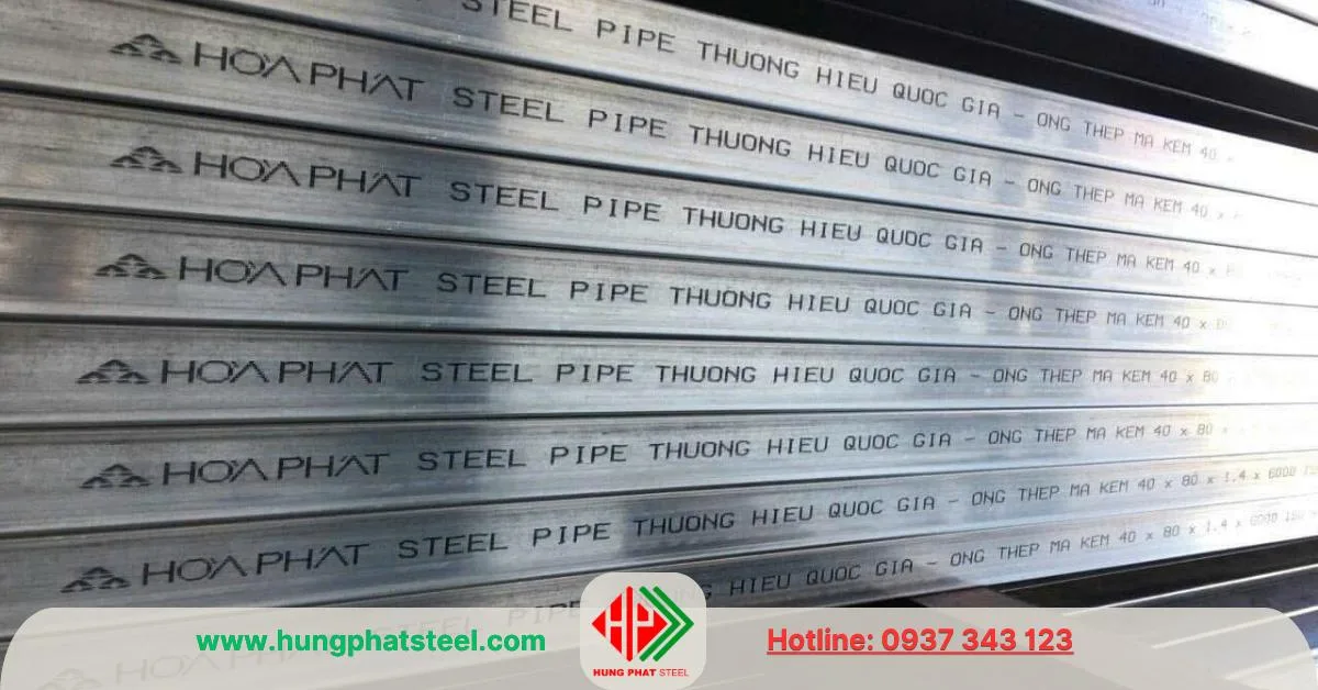 Thép hộp mạ kẽm Hòa Phát 