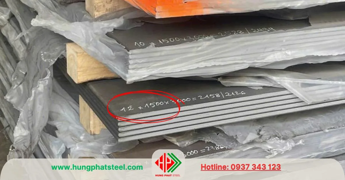 Thép tấm 12x1500x3000 cán nóng SPHC