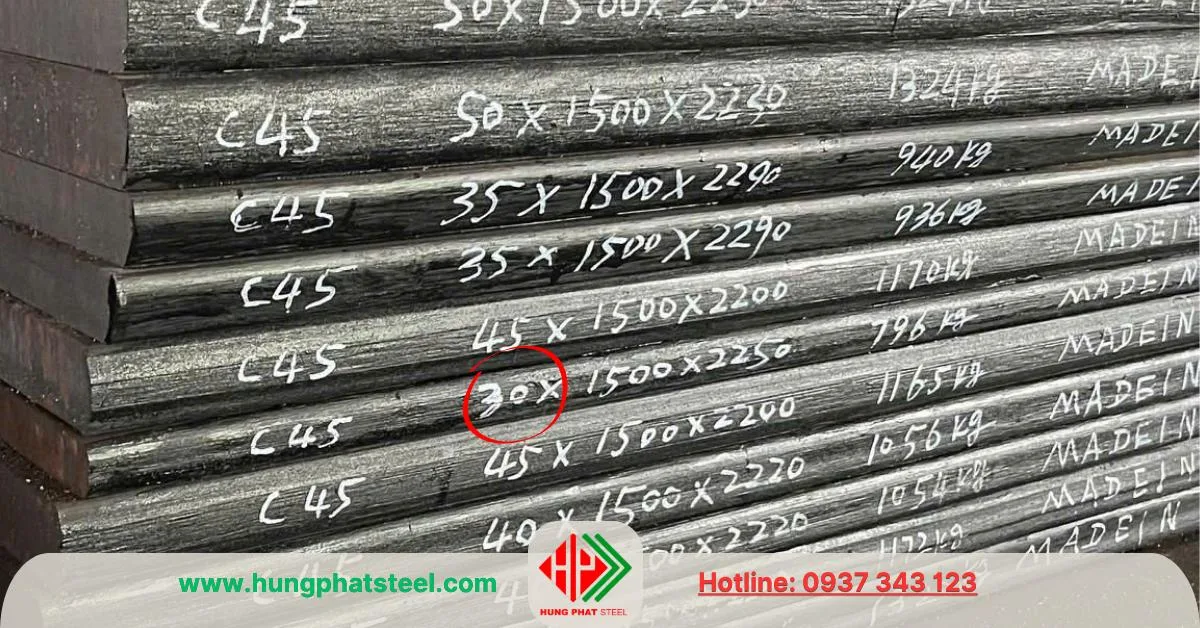 Thép tấm 30ly C45