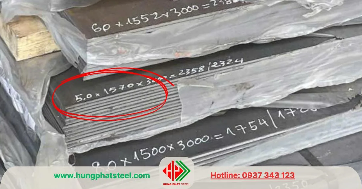 Thép tấm 5ly khổ 1570x3000