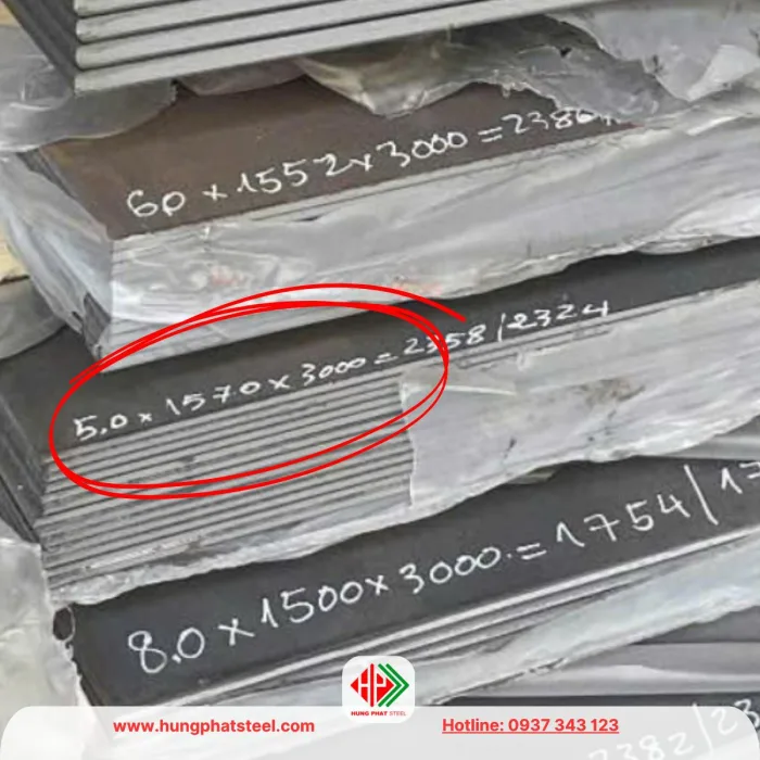 Thép tấm 5ly khổ 1570x3000