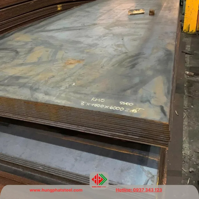 Thép tấm 8ly khổ 1500x6000 SS400