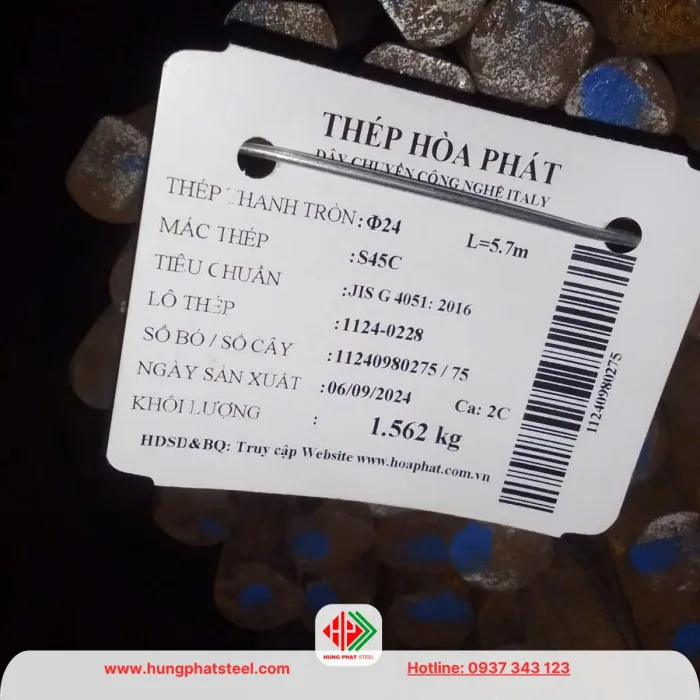 Thép tròn đặc phi 24 Hòa Phát