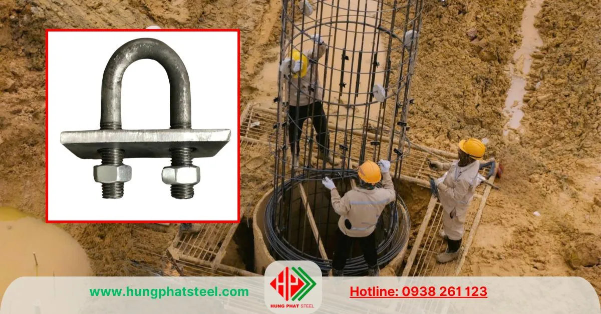 Cóc nối U-Bolt trong thi công cọc khoan nhồi