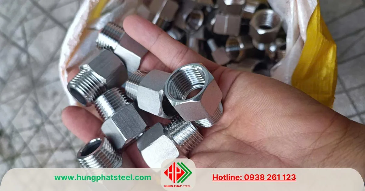 Lơ thẳng inox (nối thẳng ren trong ngoài)
