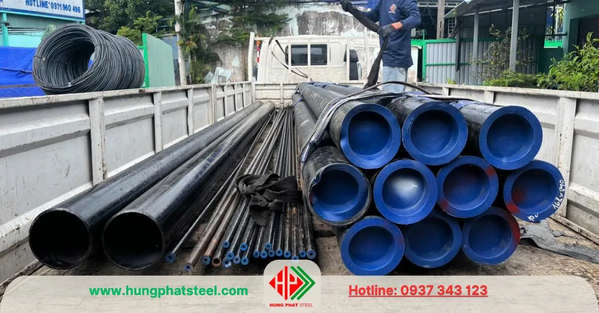 Ống thép đúc phi 168 DN150 tại kho Thép Hùng Phát