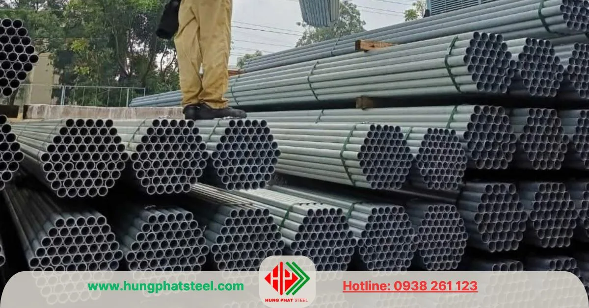 Ống thép mạ kẽm phi 48