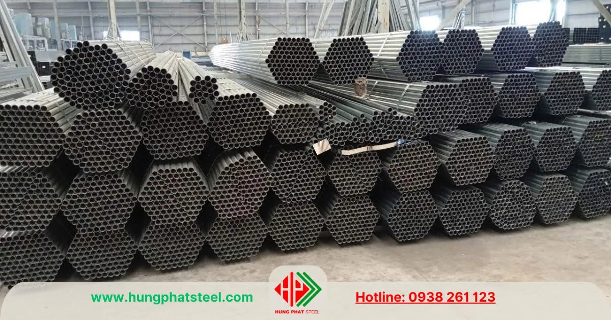 Ống thép tôn mạ kẽm phi 21 