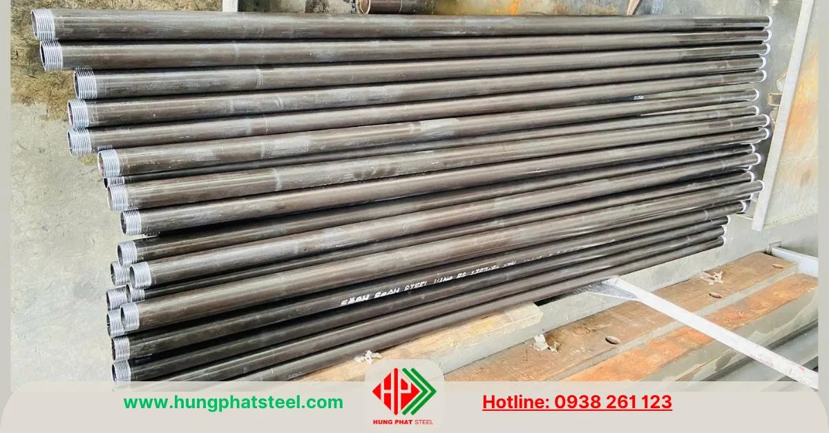 Tạo ren đầu ống thép SeAH theo yêu cầu