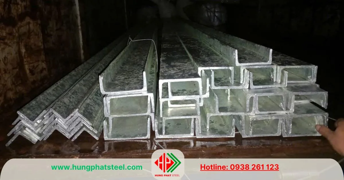 Thép U Vinaone mạ kẽm nhúng nóng