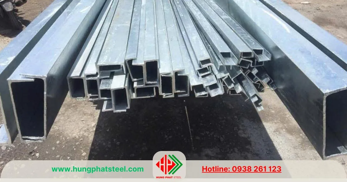 Thép hình U mạ kẽm nhúng nóng