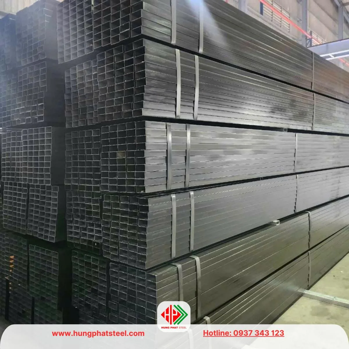Thép hộp đen chữ nhật Hòa Phát