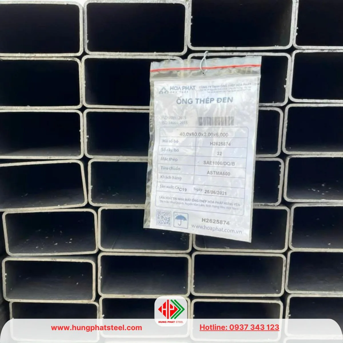 Thép hộp đen chữ nhật Hòa Phát