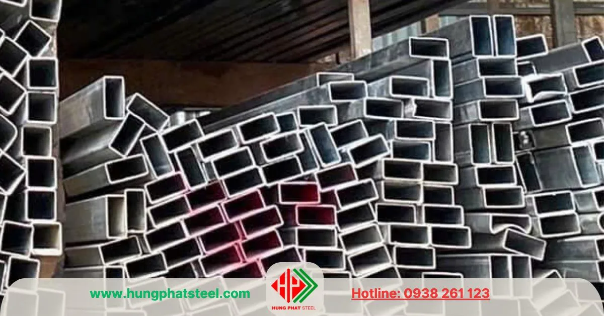 Thép hộp mạ kẽm 13x26 