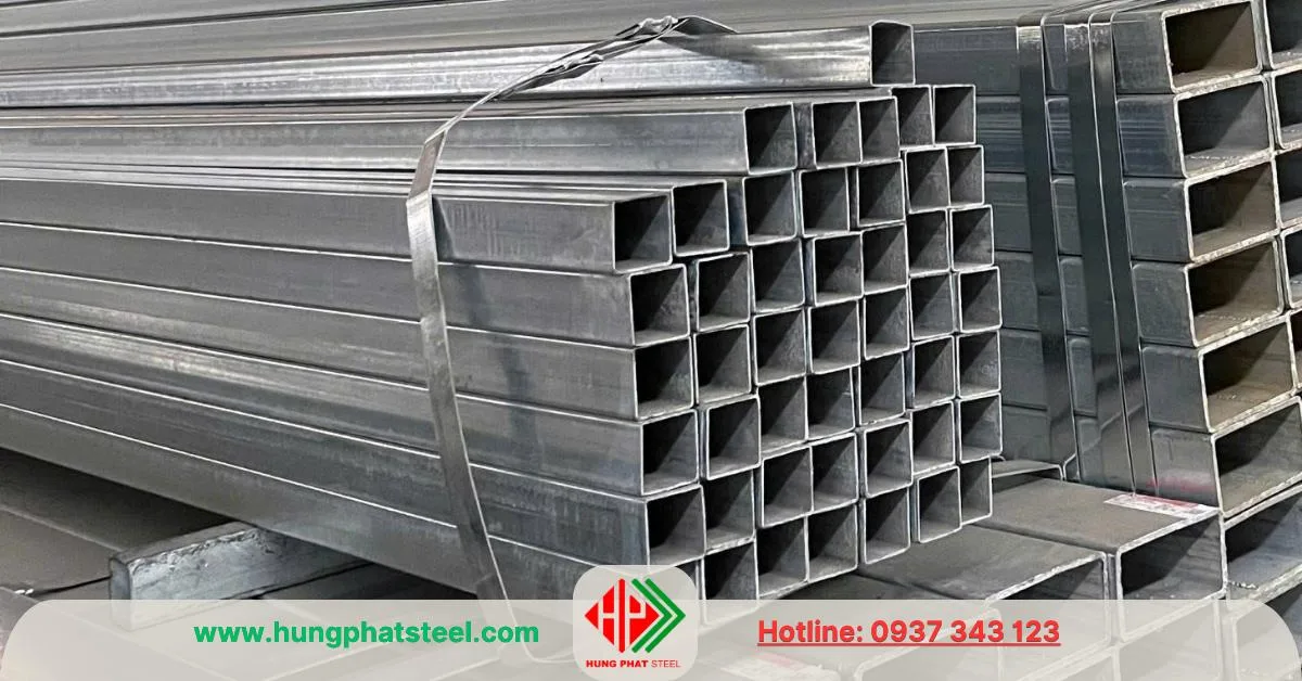 Thép hộp mạ kẽm 40x40