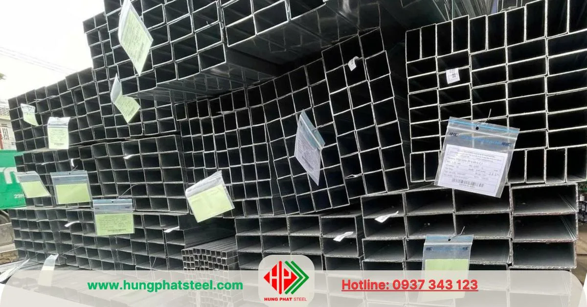 Thép hộp mạ kẽm 40x60