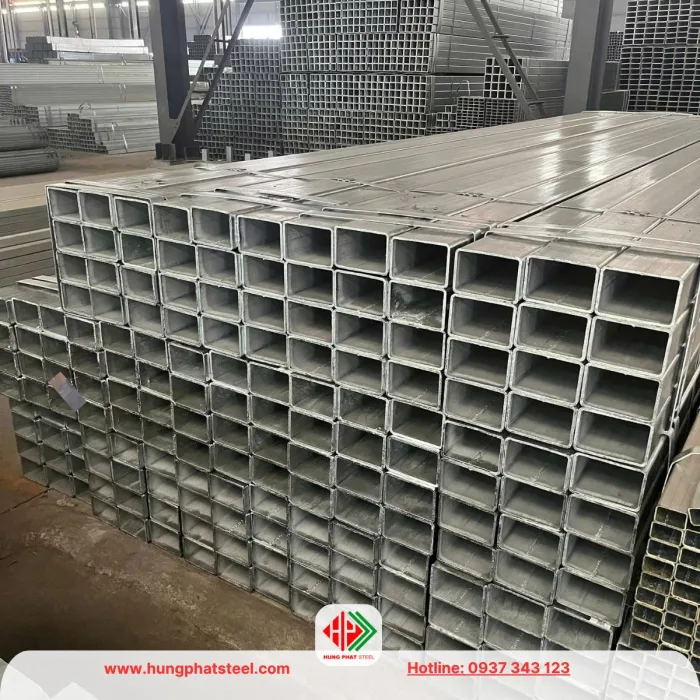 Thép hộp mạ kẽm 50x100 Hòa Phát