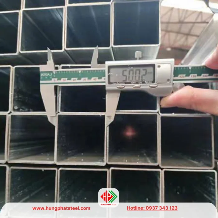 Thép hộp mạ kẽm 50x50