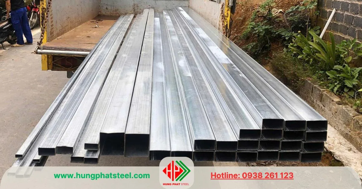 Thép hộp mạ kẽm 60x120