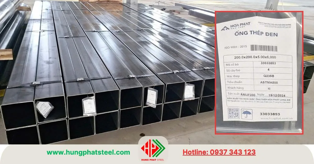 Thép hộp vuông 200x200 Hòa Phát