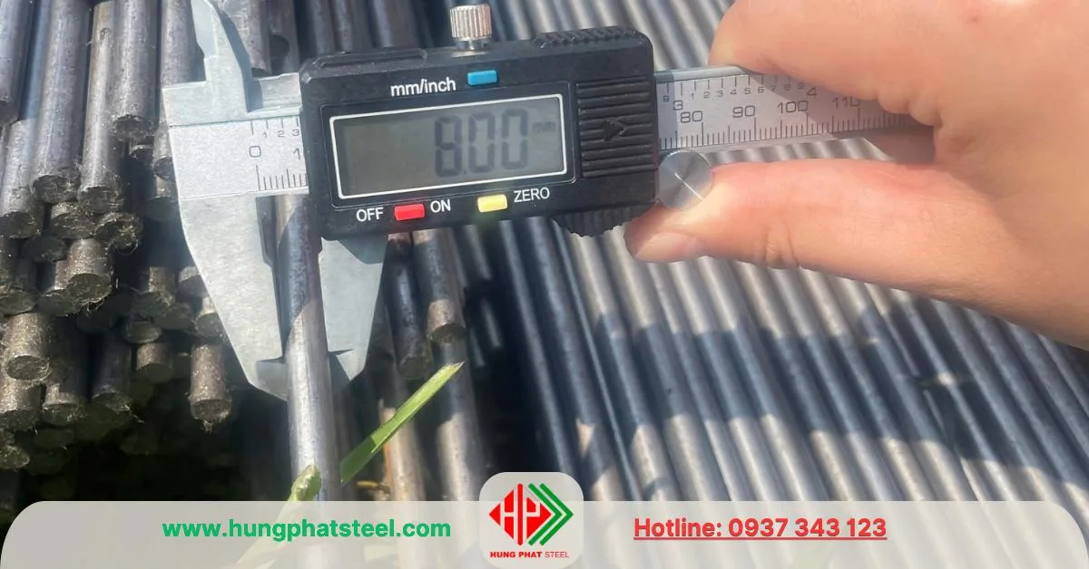 Thép tròn đặc phi 8 (Láp đặc D8)