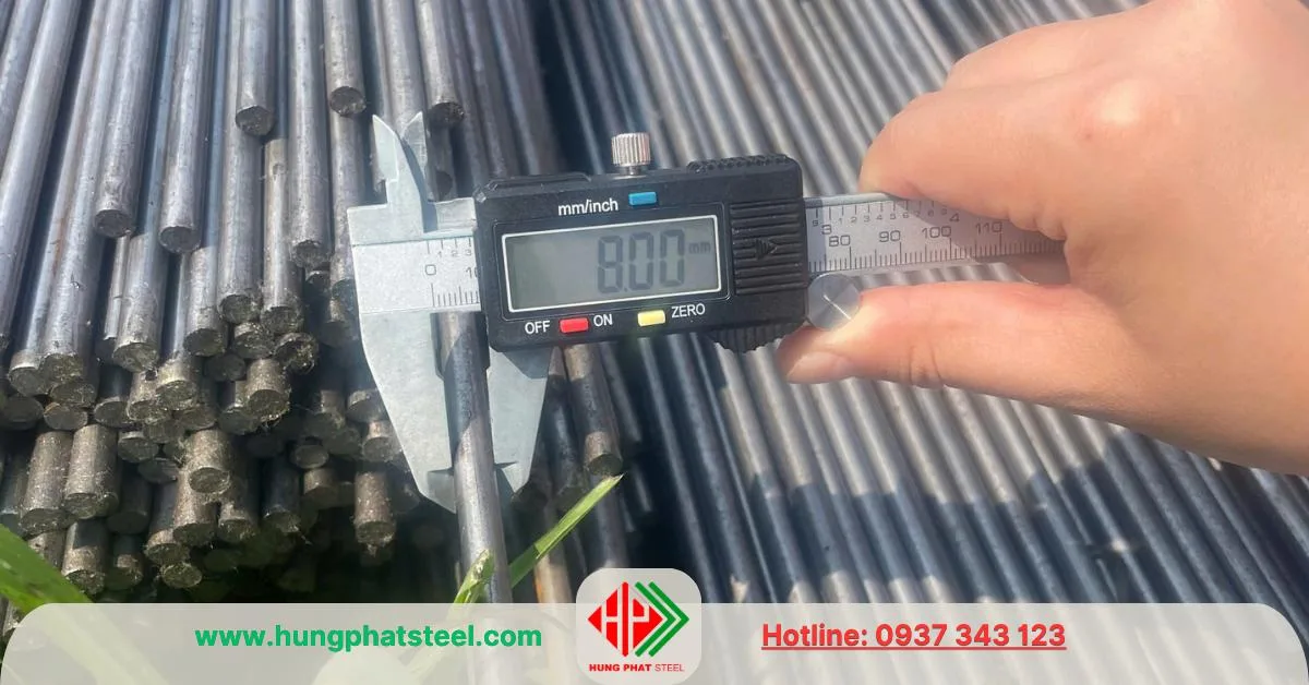 Thép tròn đặc phi 8 (Láp đặc D8)