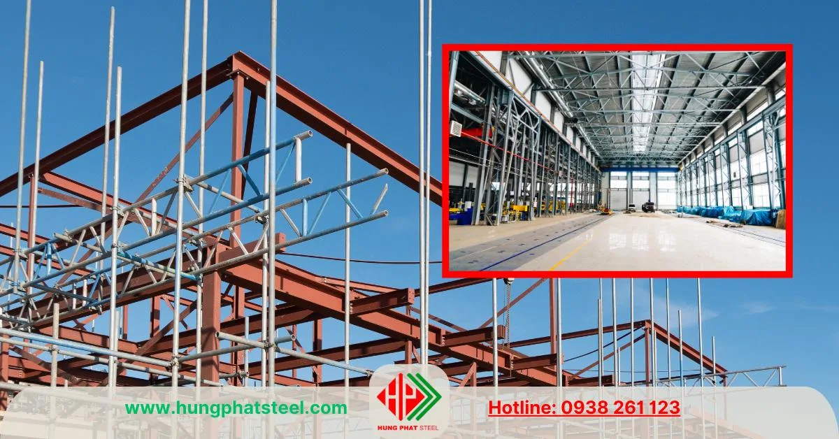 Thường làm dầm chính dầm phụ trong các công trình kết cấu