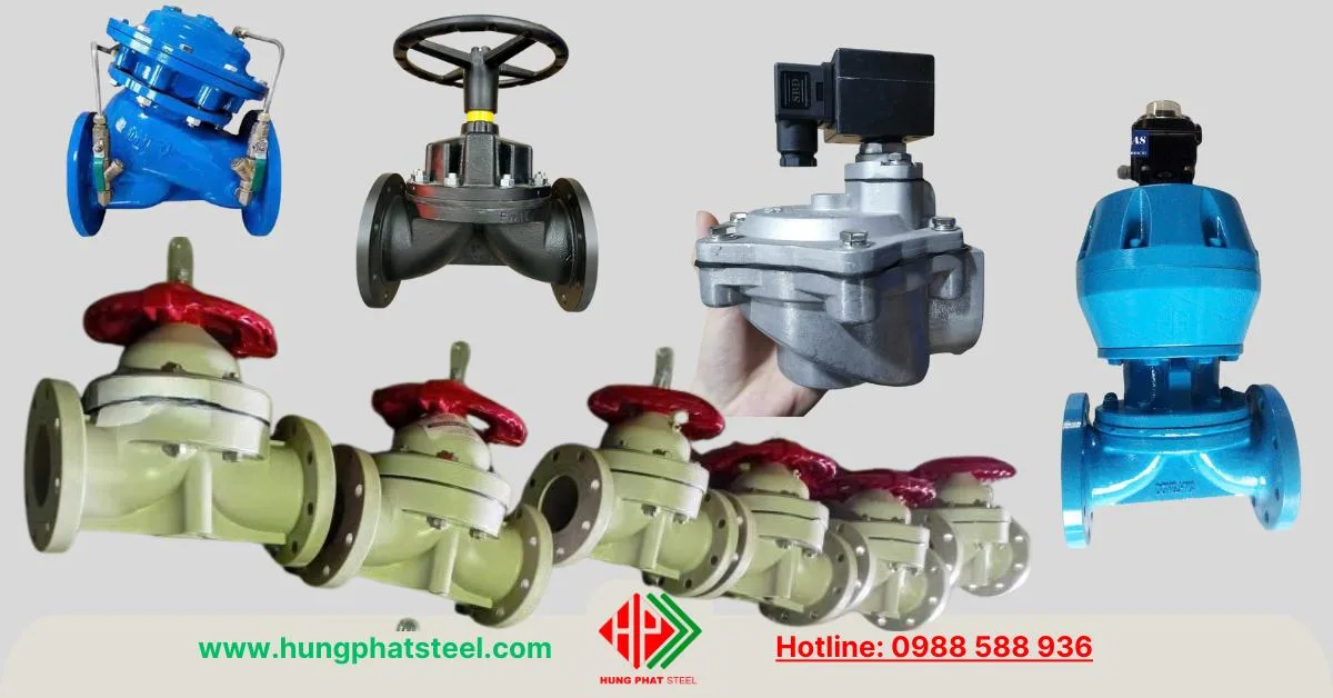 Các loại van màng (Diaphragm Valve)