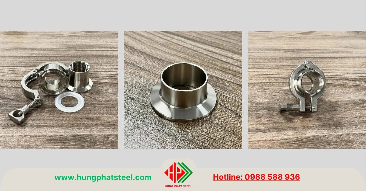 Cấu tạo cùm lem inox (clamp)