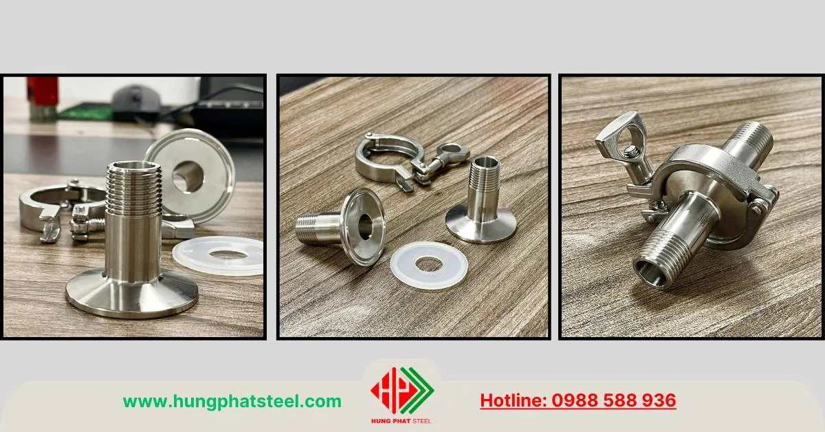 Cấu tạo cùm lem inox (clamp)