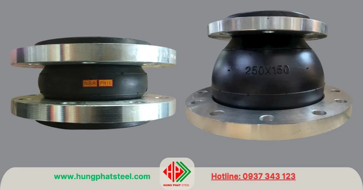 Khớp nối cao su chống rung mặt bích kiểu dáng đều và giảm