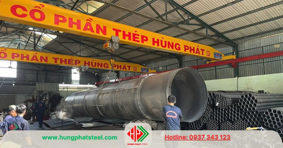 Lốc ống tròn tại Thép Hùng Phát
