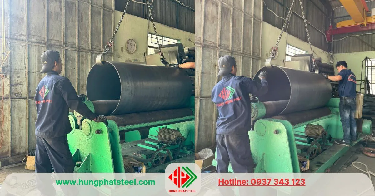 Lốc ống tròn tại Thép Hùng Phát