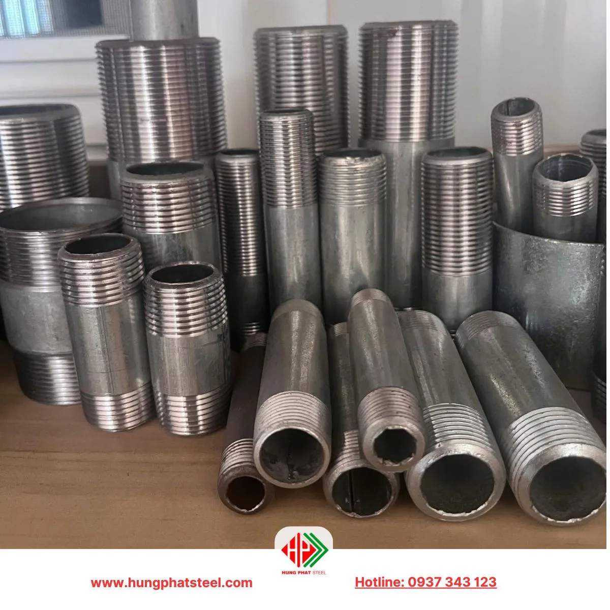 Ống nối 2 đầu ren ngoài (xem 1 tấc, xem 2 tấc, xem 3 tấc)