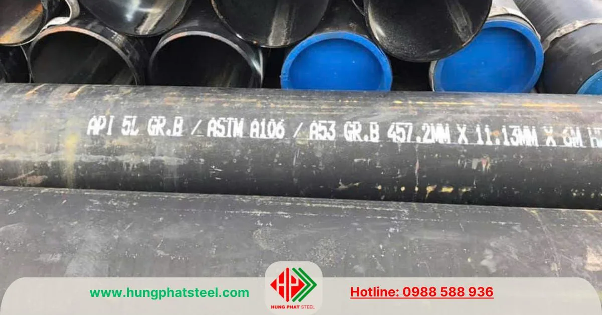 Ống thép đúc ASTM A106 sơn đen (phổ biến)