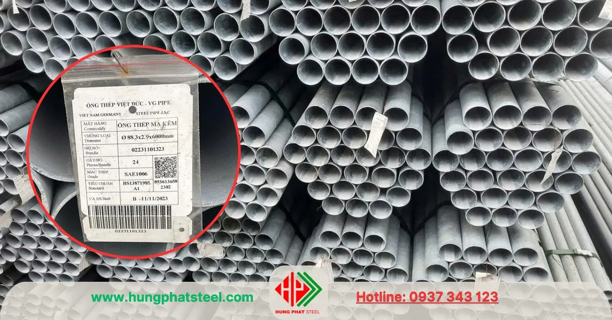 Ống thép mạ kẽm Việt Đức