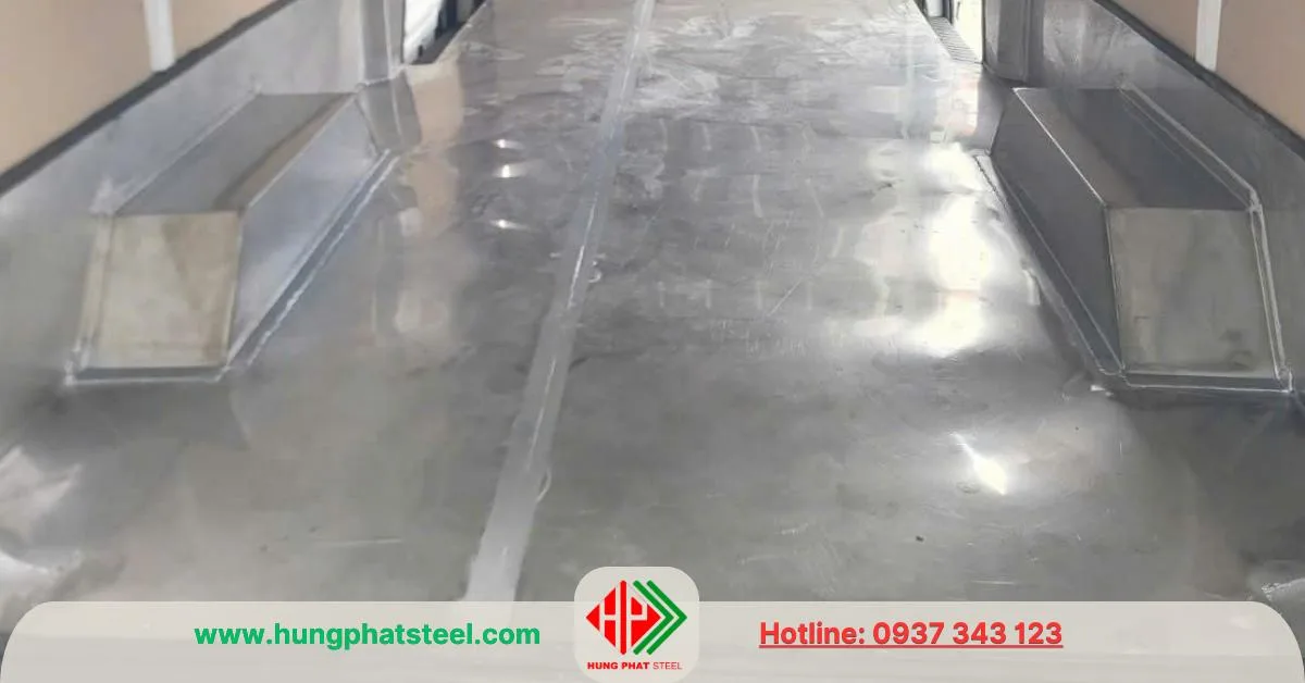 Tấm inox trơn lót sàn xe, thùng xe