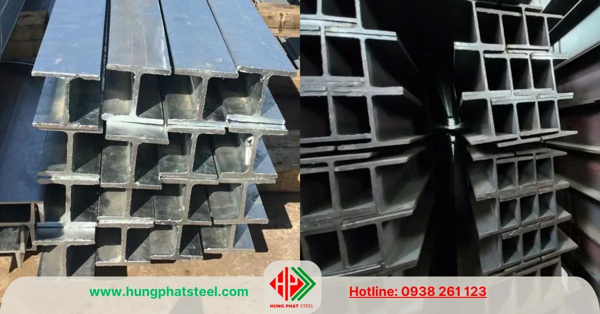 Thép H150 mạ kẽm và thép đen