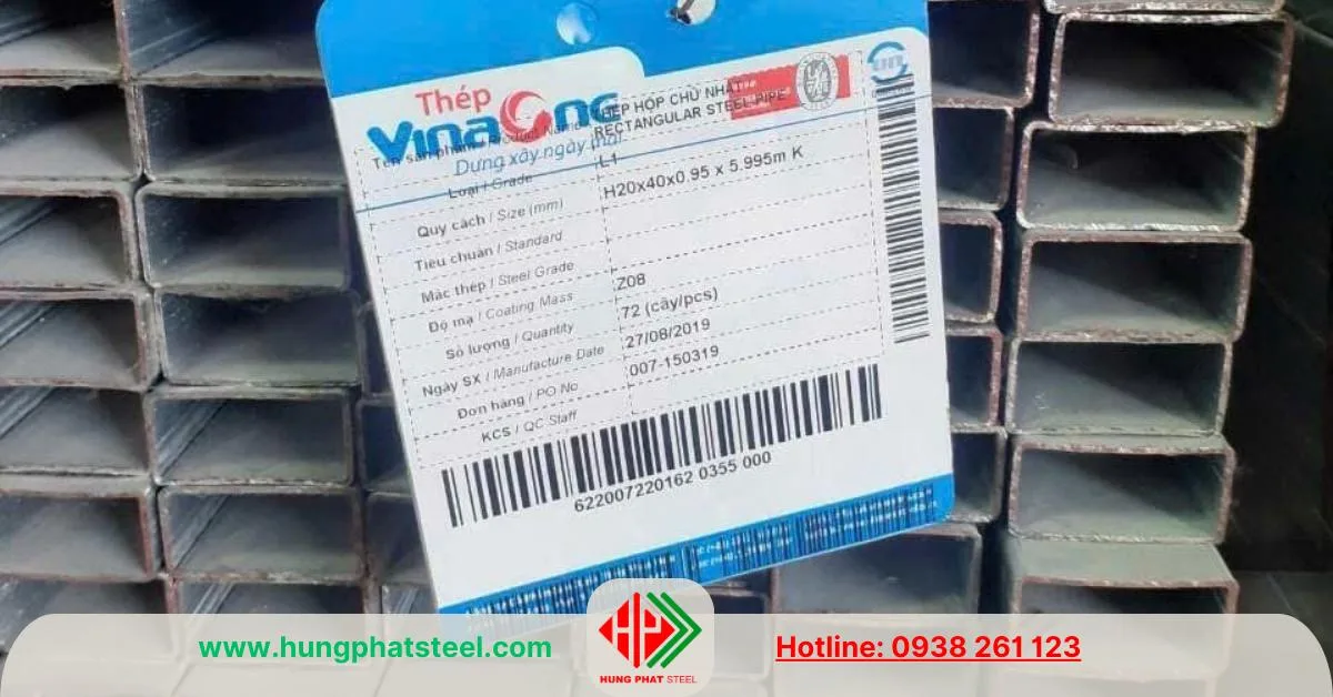 Thép hộp chữ nhật Vinaone