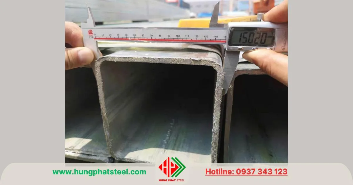 Thép hộp mạ kẽm 150x150