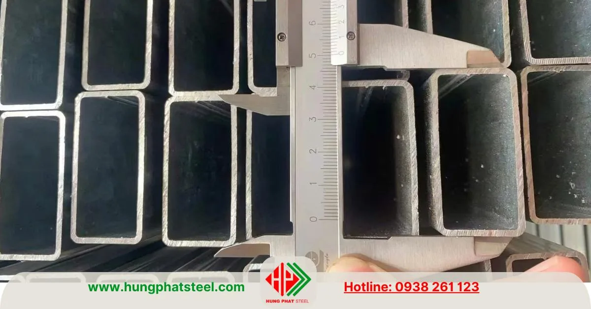 Thép hộp mạ kẽm 25x50