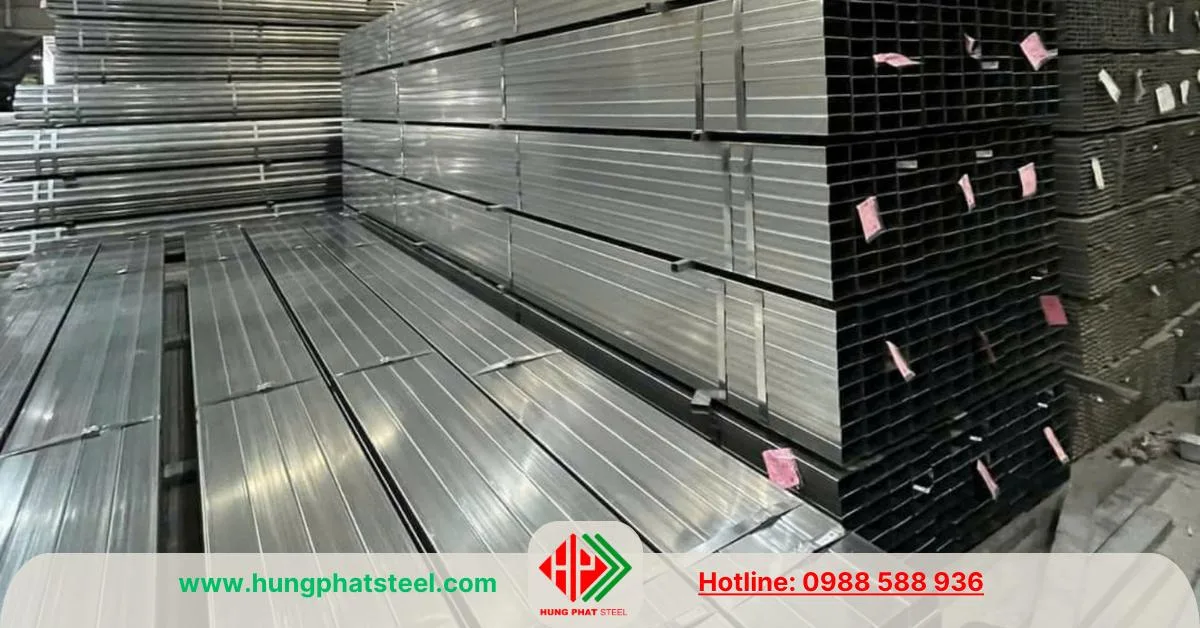 Thép hộp vuông 50x50 kẽm