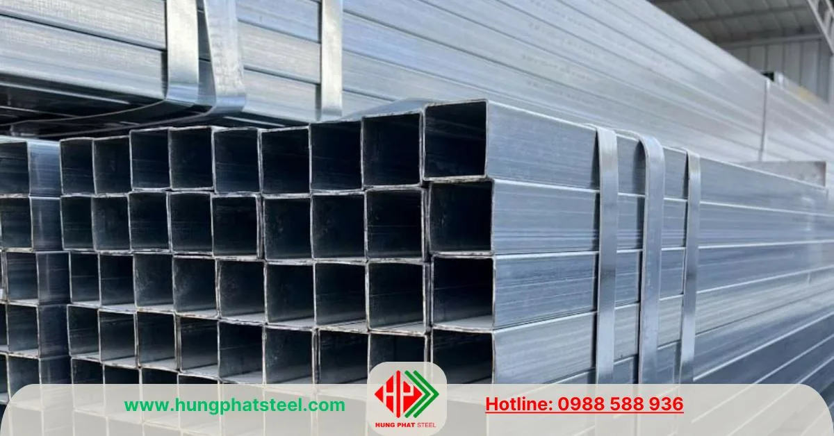 Thép hộp vuông 50x50 kẽm