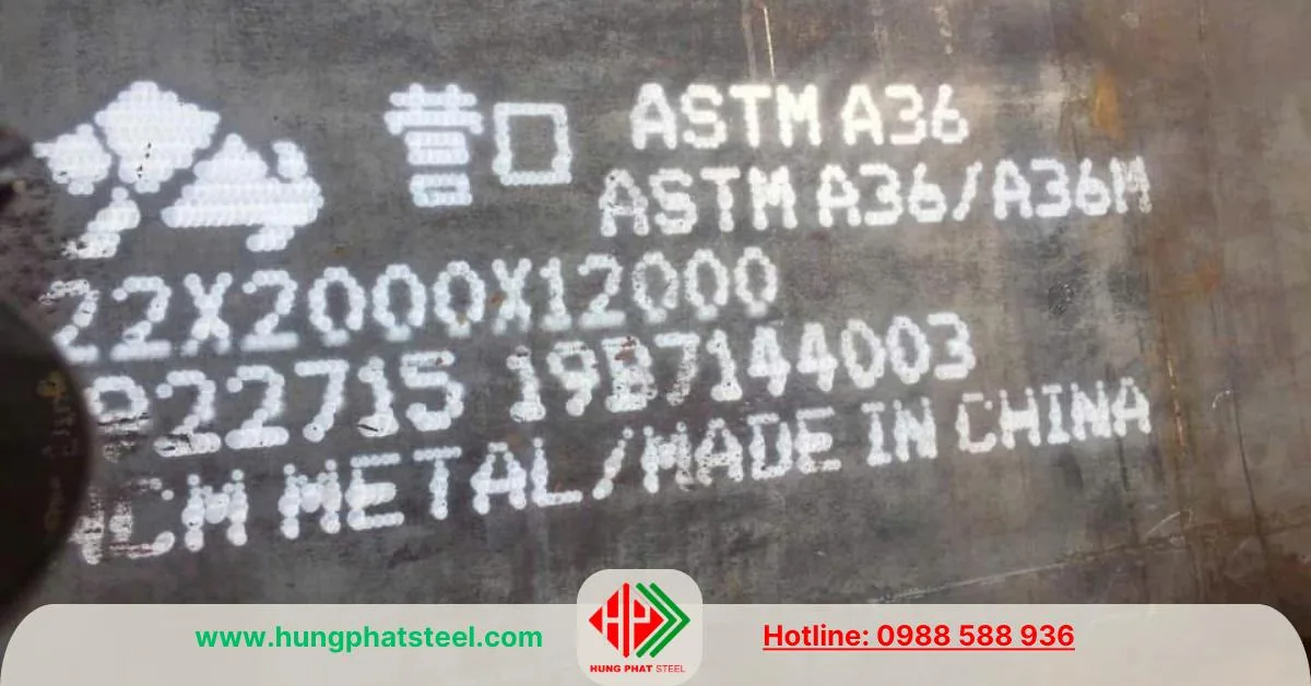 Thép tấm A36 nhập khẩu