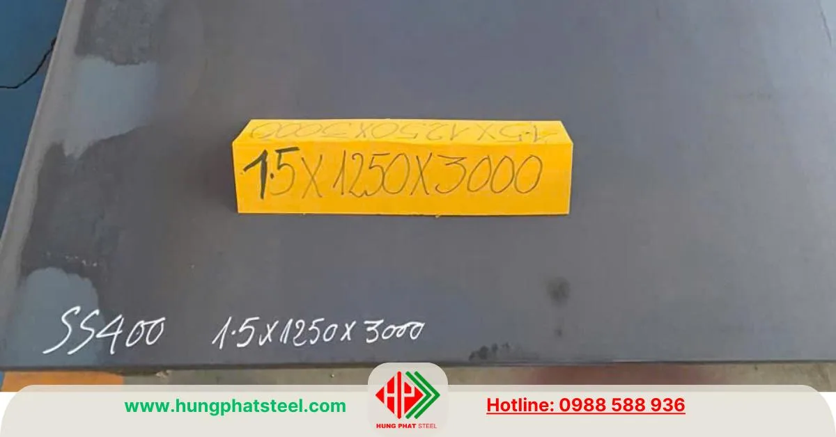 Thép tấm SS400 1.5ly