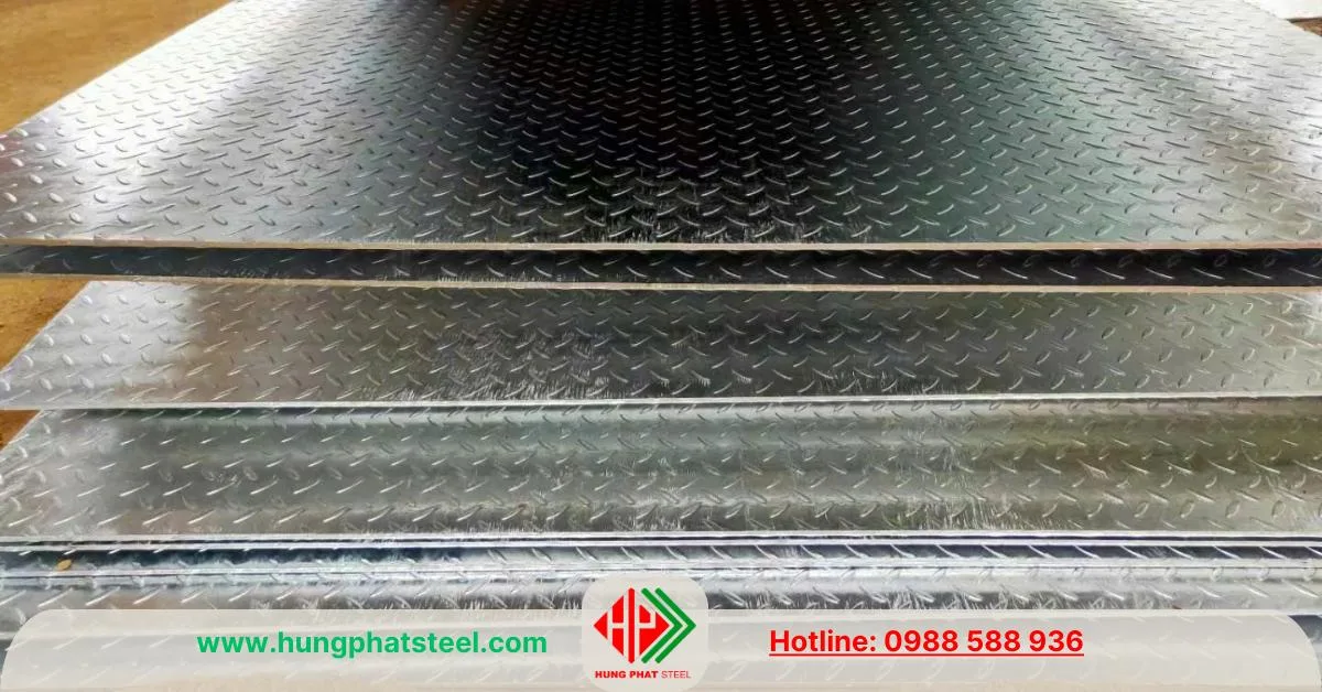 Thép tấm gân mạ kẽm nhúng nóng