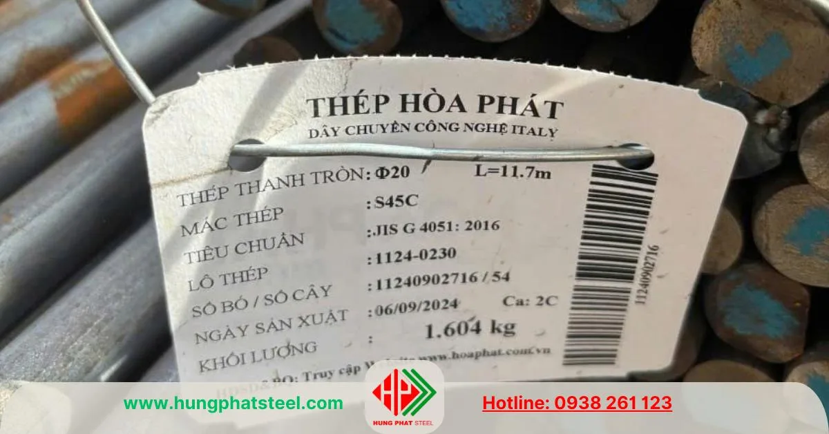 Thép thanh tròn phi 20 Hòa Phát