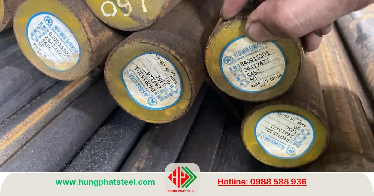 Thép tròn đặc phi 60 S45C (C45)