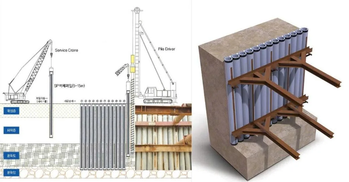 Tường vây bằng cọc ly tâm